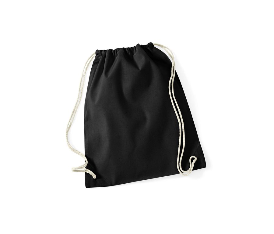 RECYCLED COTTON GYMSAC — Farbe BLACK