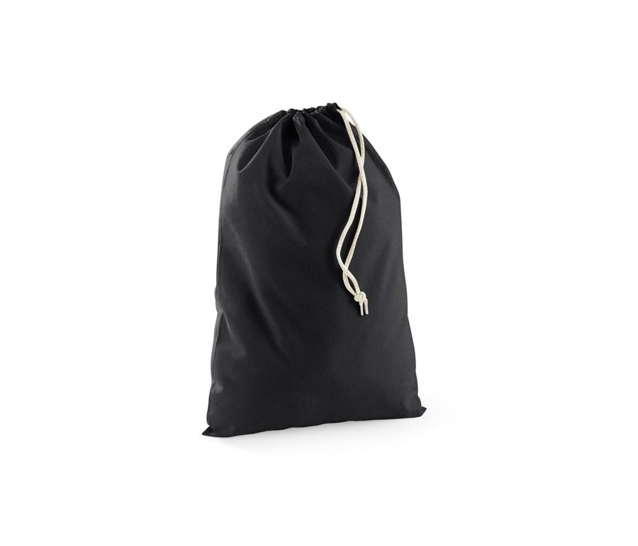 RECYCLED COTTON STUFF BAG — Farbe BLACK