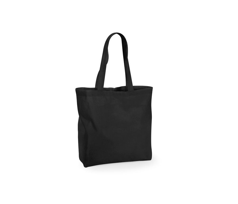 RECYCLED COTTON MAXI TOTE — Farbe BLACK