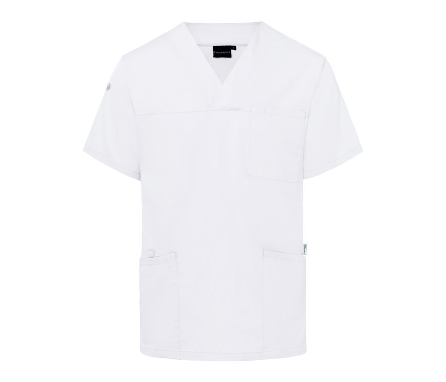 SHORT-SLEEVE MEN'S SLIP-ON TUNIC ESSENTIAL — Farbe WHITE