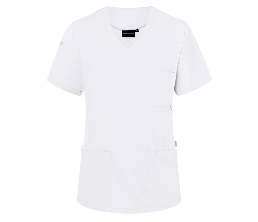 SHORT-SLEEVE LADIES' SLIP-ON TUNIC ESSENTIAL — Farbe WHITE