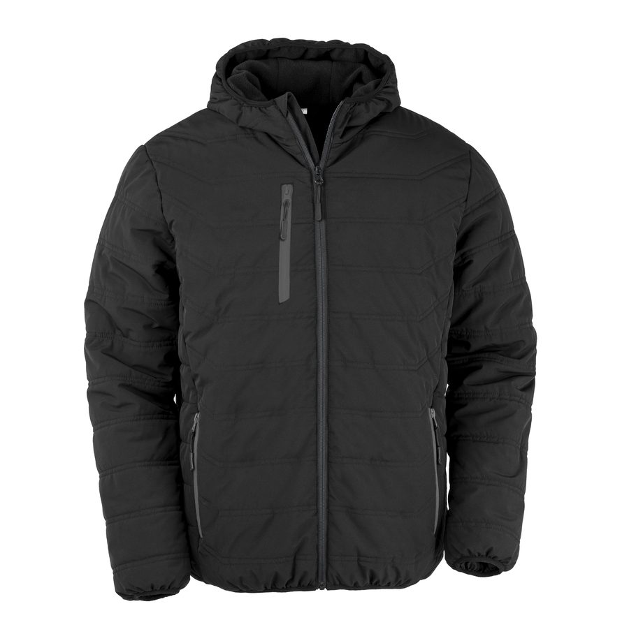 BLACK COMPASS PADDED WINTER JACKET — Farbe BLACK/BLACK