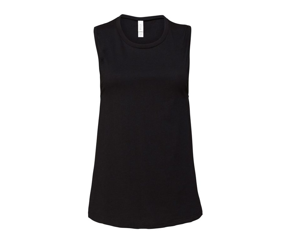 WOMEN'S JERSEY MUSCLE TANK — Farbe BLACK