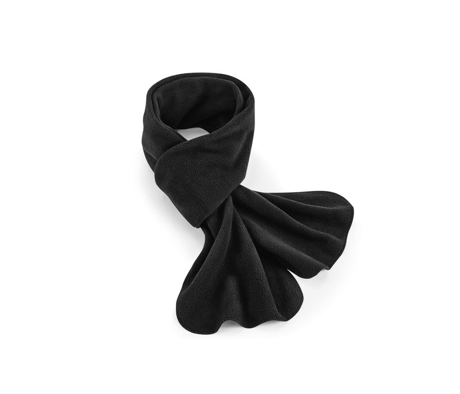 RECYCLED FLEECE SCARF — Farbe BLACK