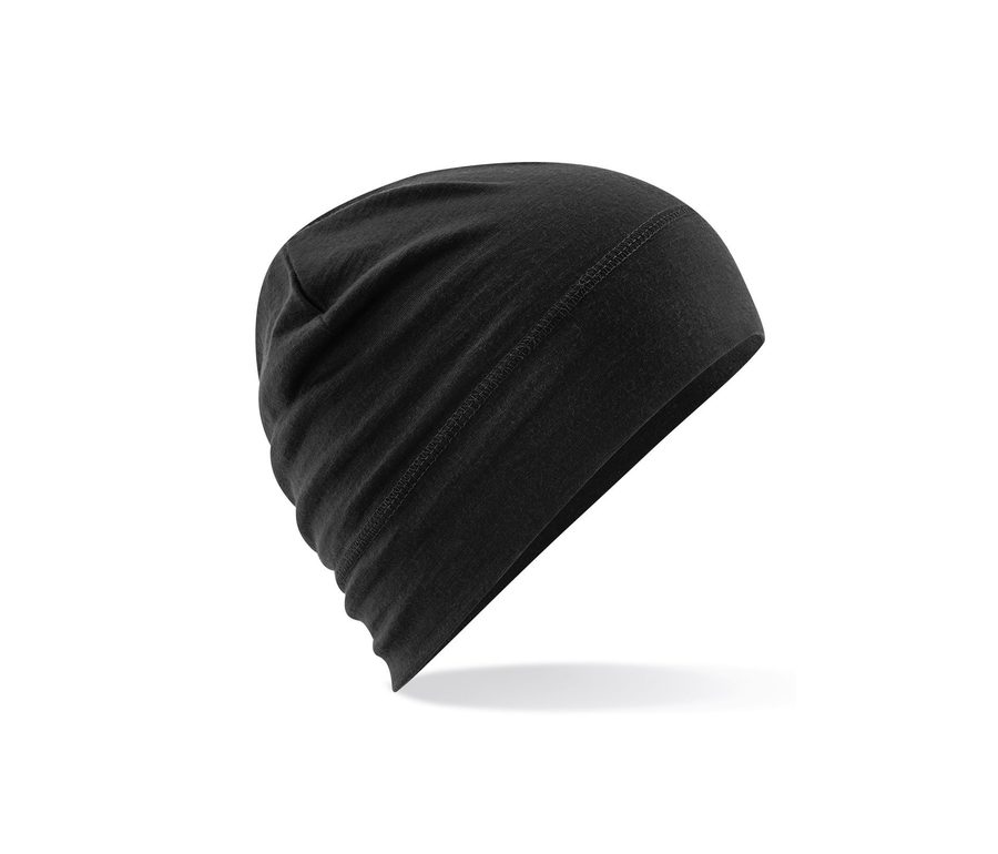 MERINO BEANIE — Farbe BLACK
