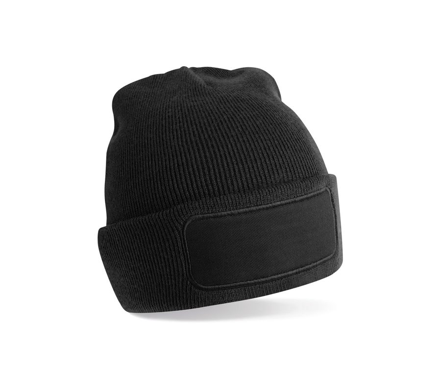 RECYCLED ORIGINAL PATCH BEANIE — Farbe BLACK