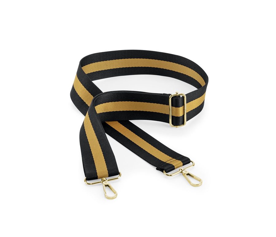 BOUTIQUE ADJUSTABLE BAG STRAP — Farbe BLACK / MUSTARD