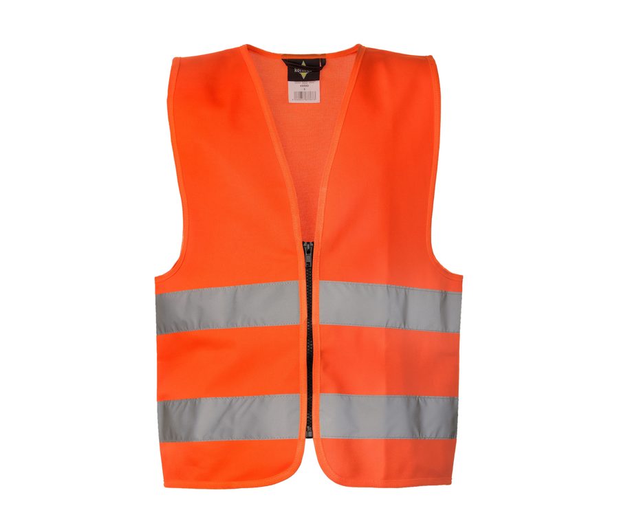 SAFETY VEST FOR KIDS WITH ZIPPER — Farbe ORANGE