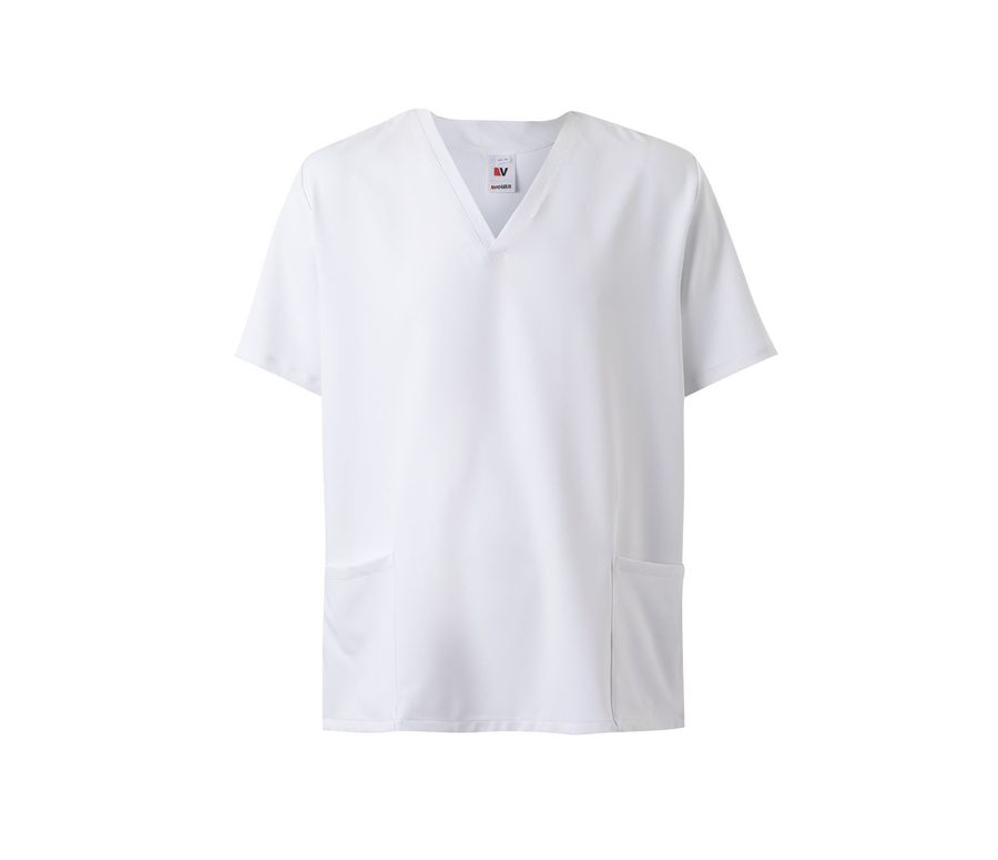 MICROFIBER SCRUB TOP — Farbe WHITE