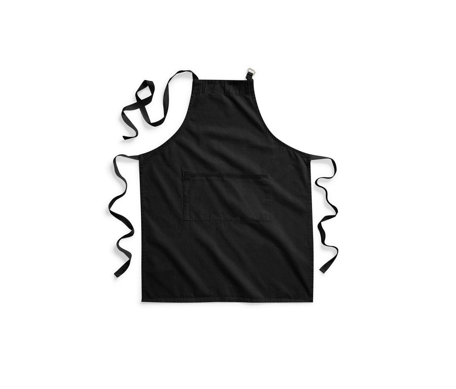 FAIRTRADE COTTON ADULT CRAFT APRON — Farbe BLACK