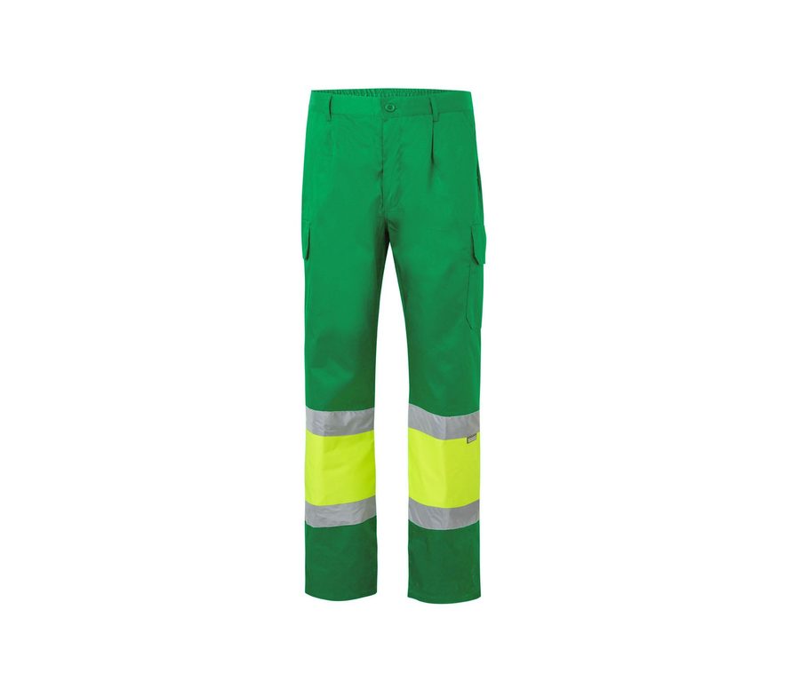 TWO-TONE HIGH VISIBILITY TROUSERS — Farbe FLUO YELLOW/GREEN