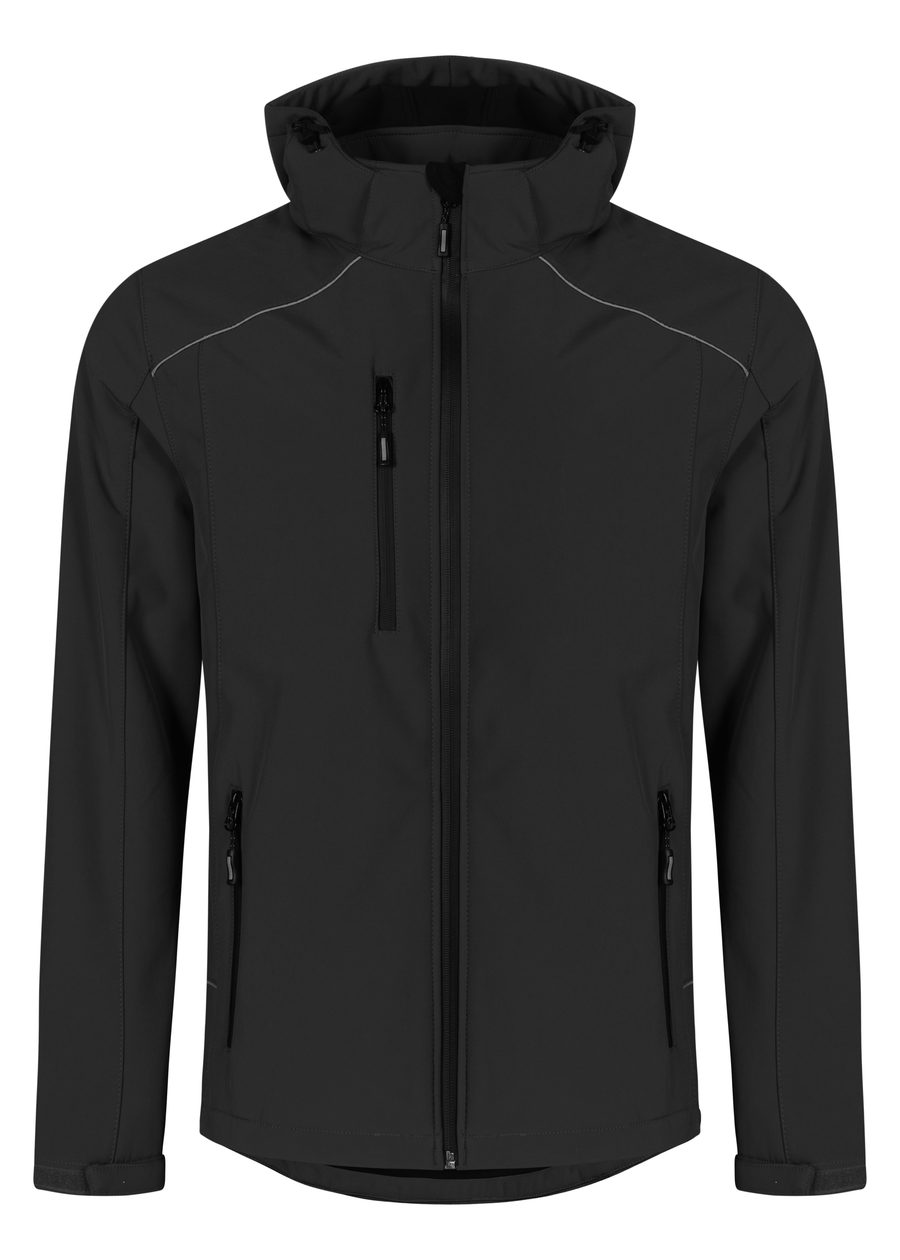 MEN'S WARM SOFTSHELL JACKET — Farbe BLACK