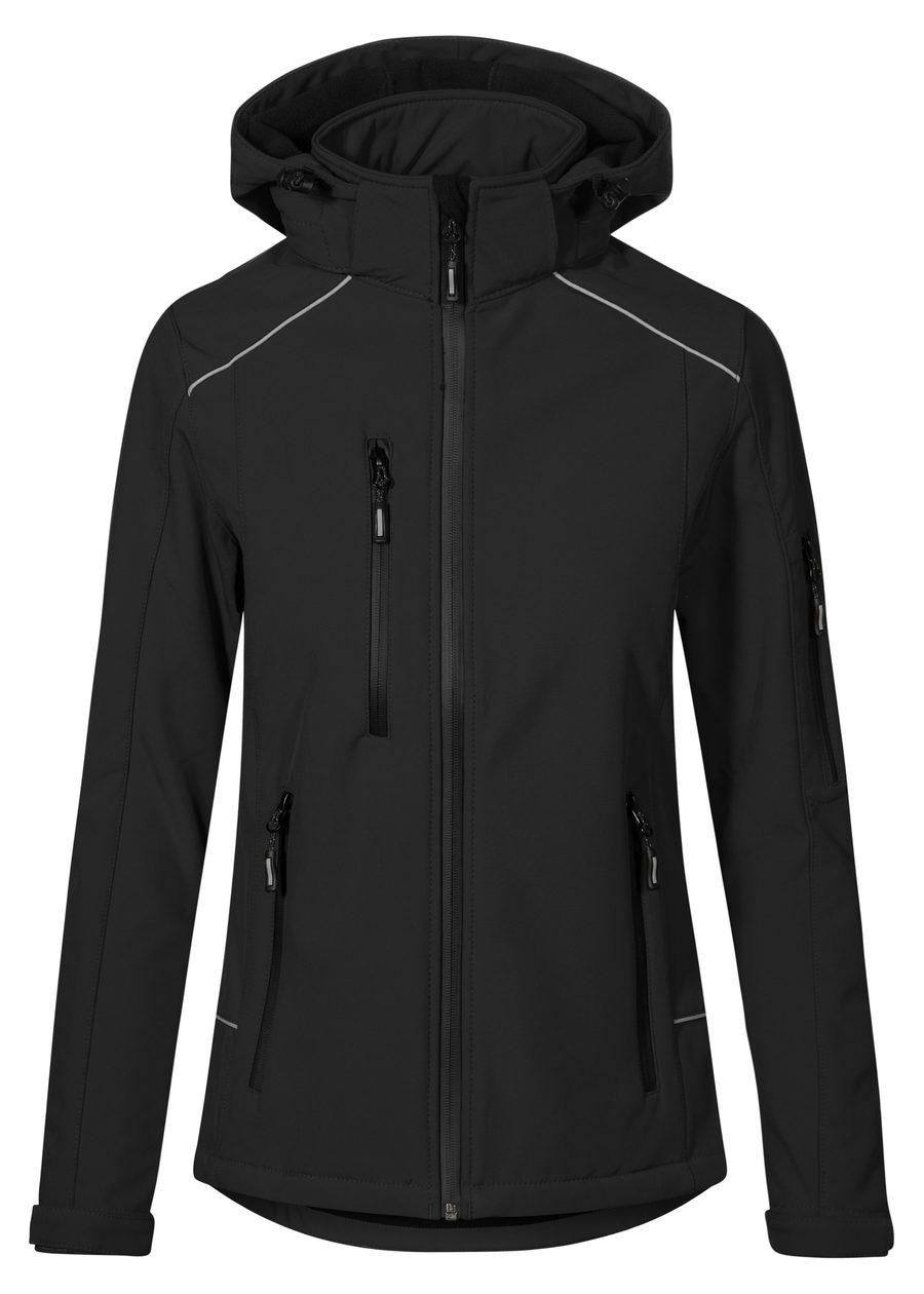 WOMEN'S WARM SOFTSHELL JACKET — Farbe BLACK