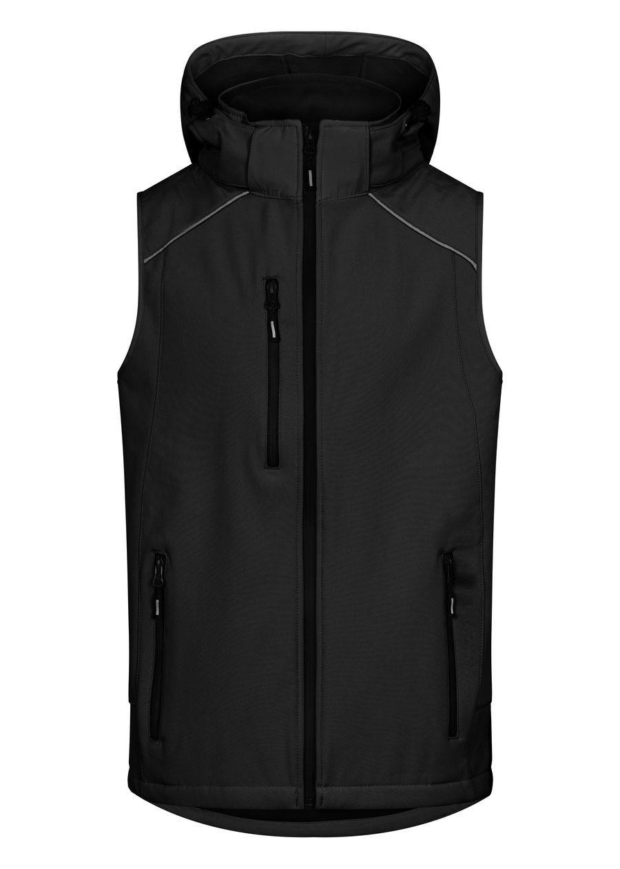 MEN'S SOFTSHELL VEST — Farbe BLACK