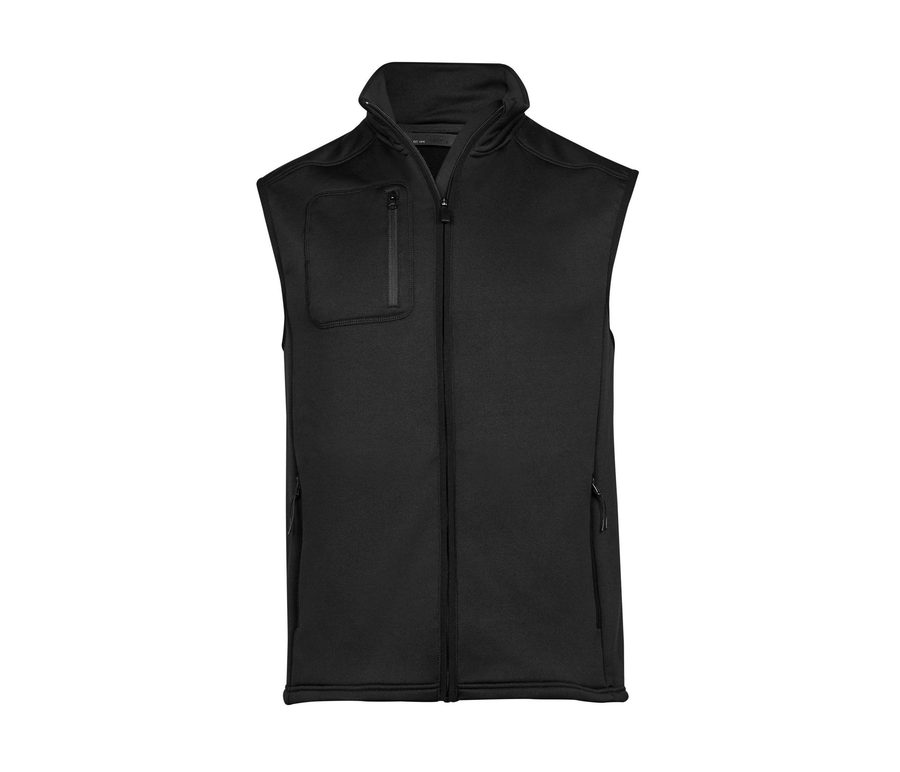 STRETCH FLEECE BODYWARMER — Farbe BLACK