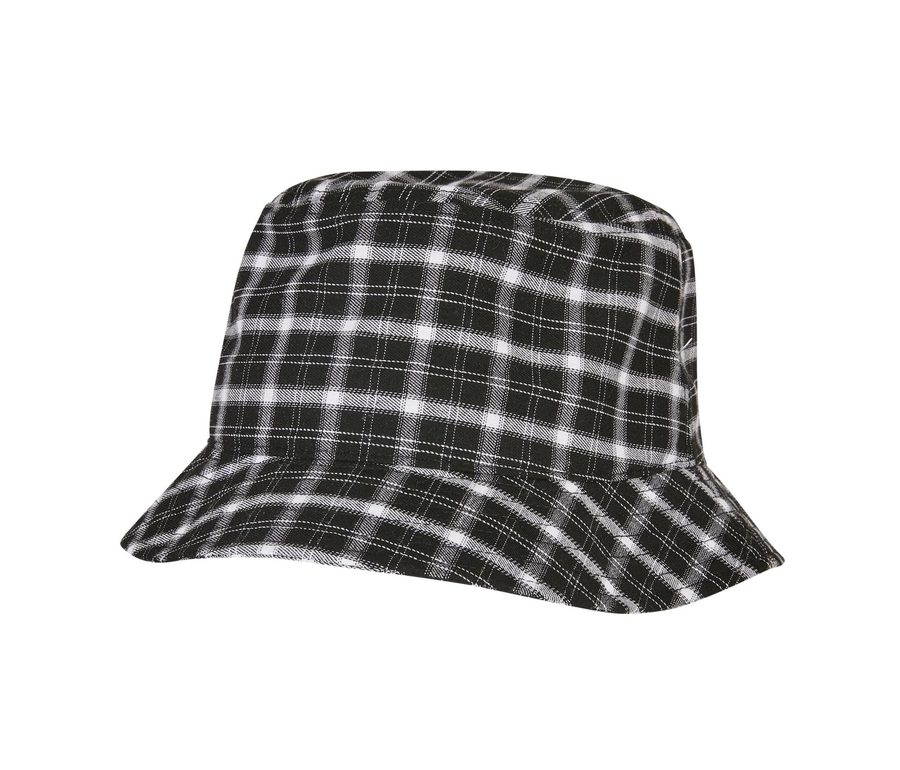 CHECK BUCKET HAT — Farbe BLACK / GREY