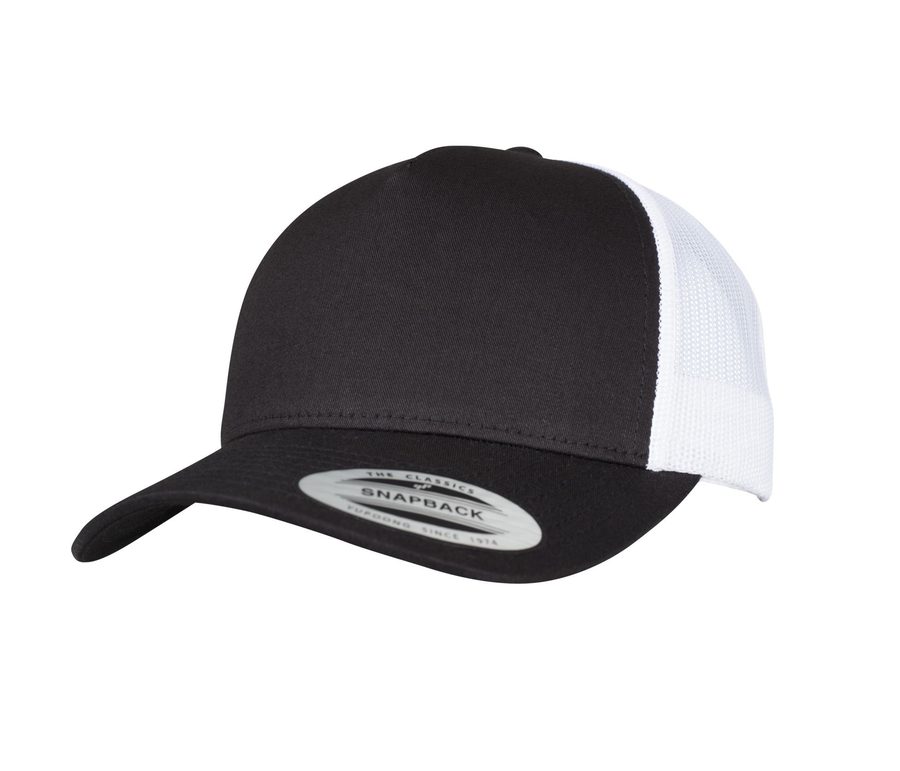 5-PANEL RETRO TRUCKER 2-TONE CAP — Farbe BLACK / WHITE