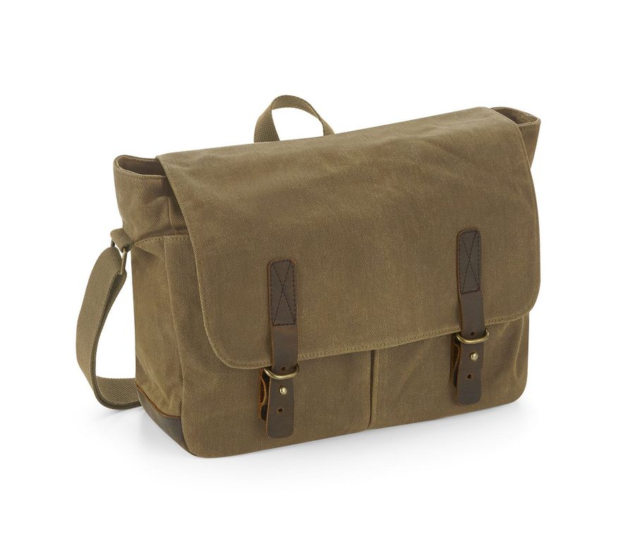 HERITAGE WAXED CANVAS MESSENGER — Farbe DESERT SAND