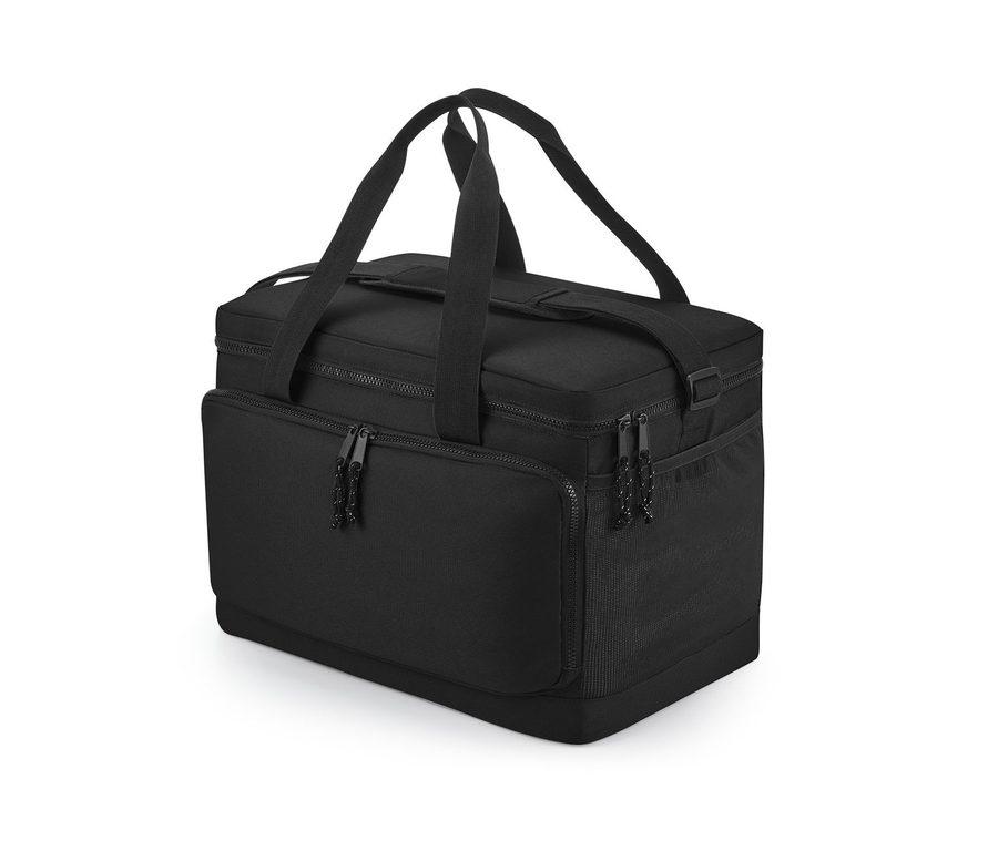 RECYCLED LARGE COOLER SHOULDER BAG — Farbe BLACK