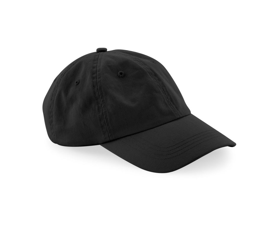ORGANIC COTTON 6 PANEL DAD CAP — Farbe BLACK