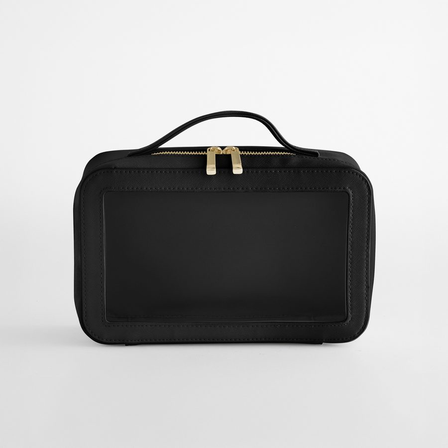 BOUTIQUE CLEAR WINDOW TRAVEL CASE — Farbe BLACK