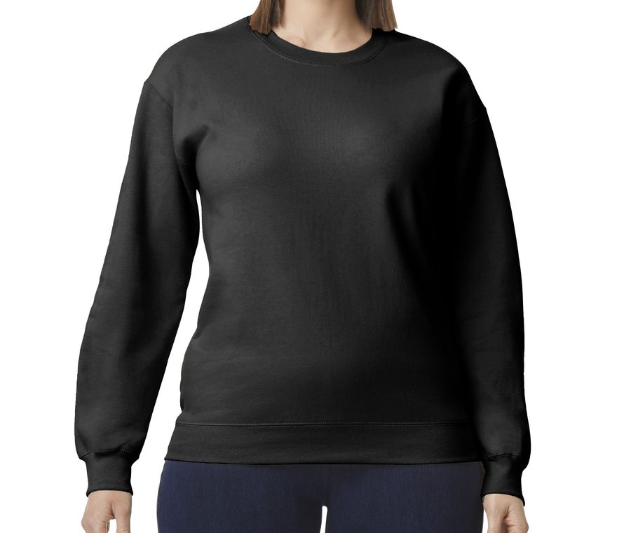SOFTSTYLE MIDWEIGHT FLEECE ADULT CREWNECK — Farbe BLACK