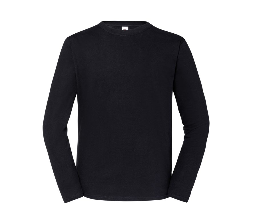 ICONIC 195 RINGSPUN PREMIUM LONG SLEEVE T — Farbe BLACK