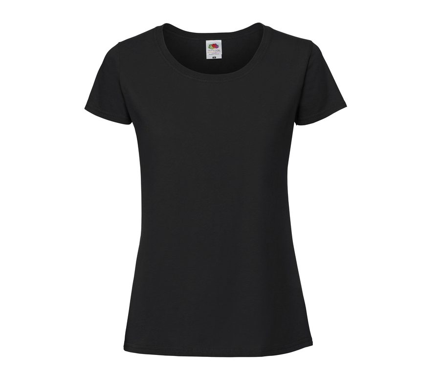 LADIES ICONIC 195 RINGSPUN PREMIUM T — Farbe BLACK