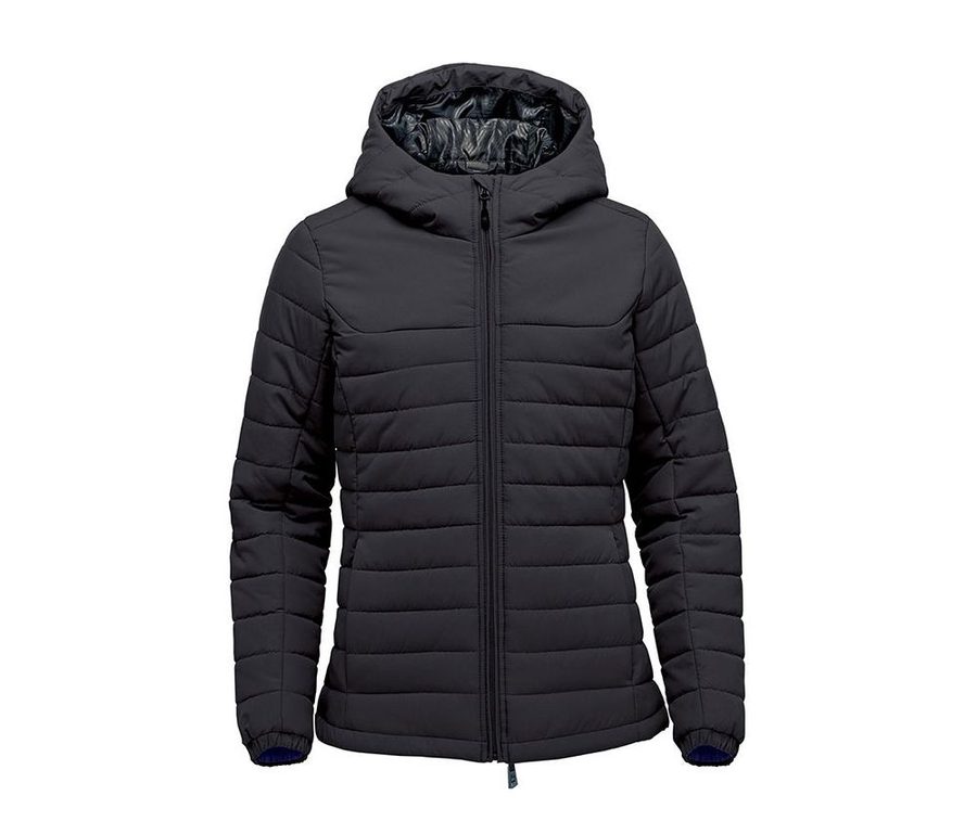 W'S NAUTILUS QUILTED HOODY — Farbe BLACK