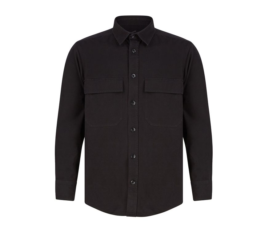 DRILL OVERSHIRT — Farbe BLACK