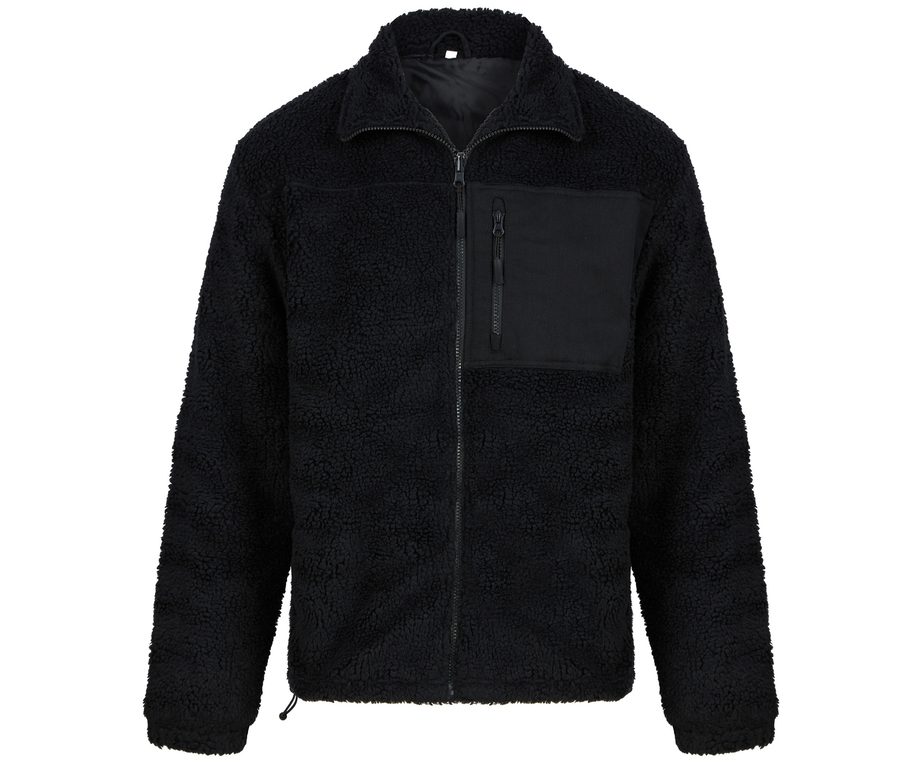 RECYCLED SHERPA FLEECE — Farbe BLACK