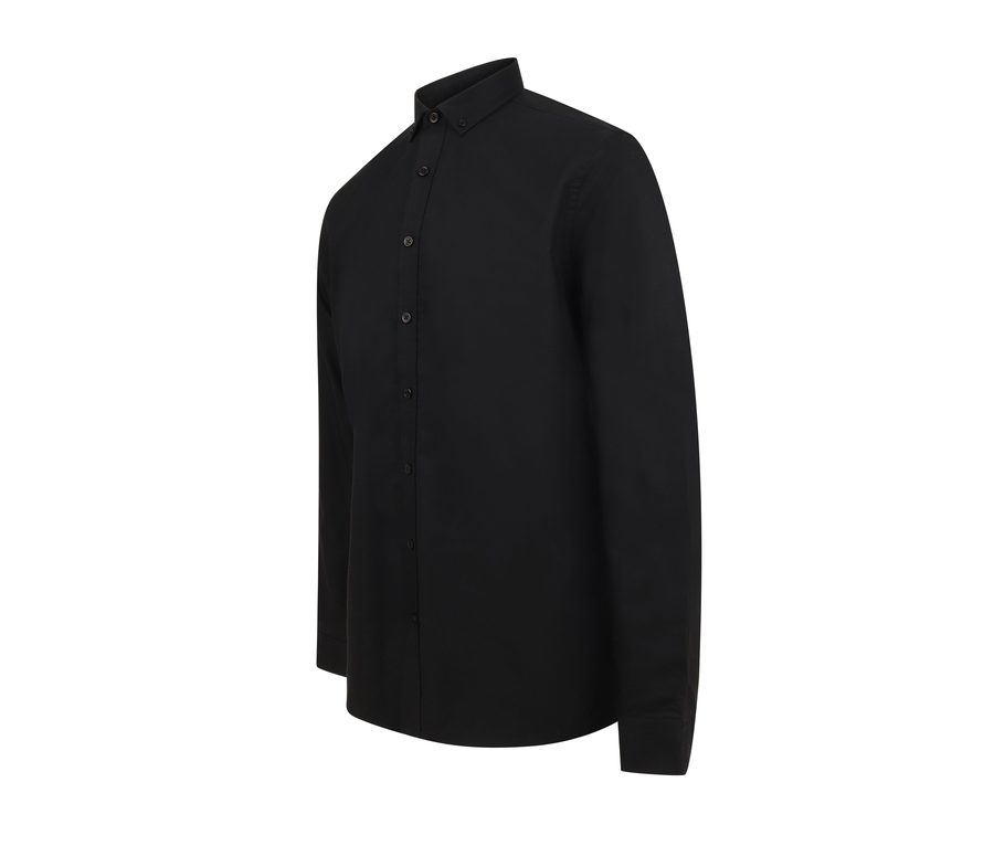 MODERN OXFORD LONG SLEEVED SHIRT - REGULAR FIT — Farbe BLACK