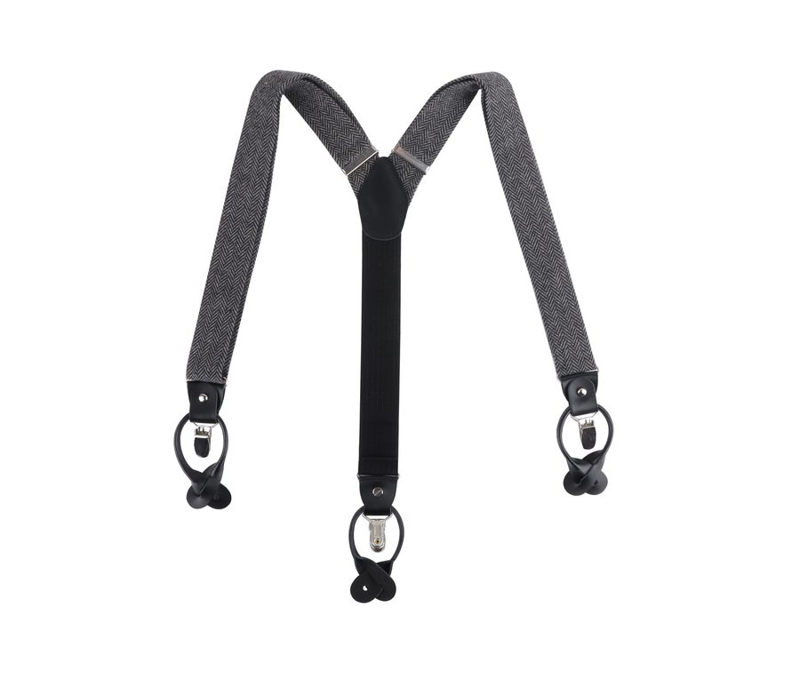 SUSPENDERS URBAN-HERRINGBONE — Farbe ANTHRACITE