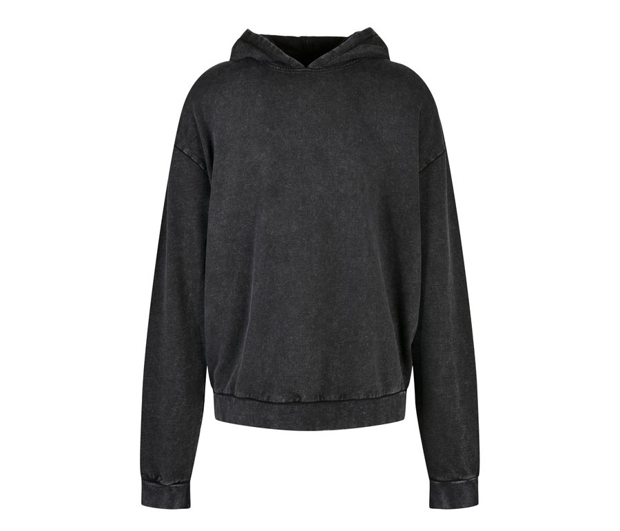 Acid Washed Oversized Hoody — Farbe BLACK