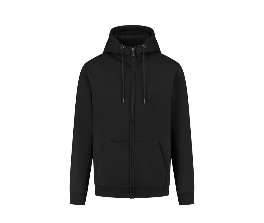 ORGANIC COTTON UNISEX SWEAT JACKET — Farbe DEEP BLACK