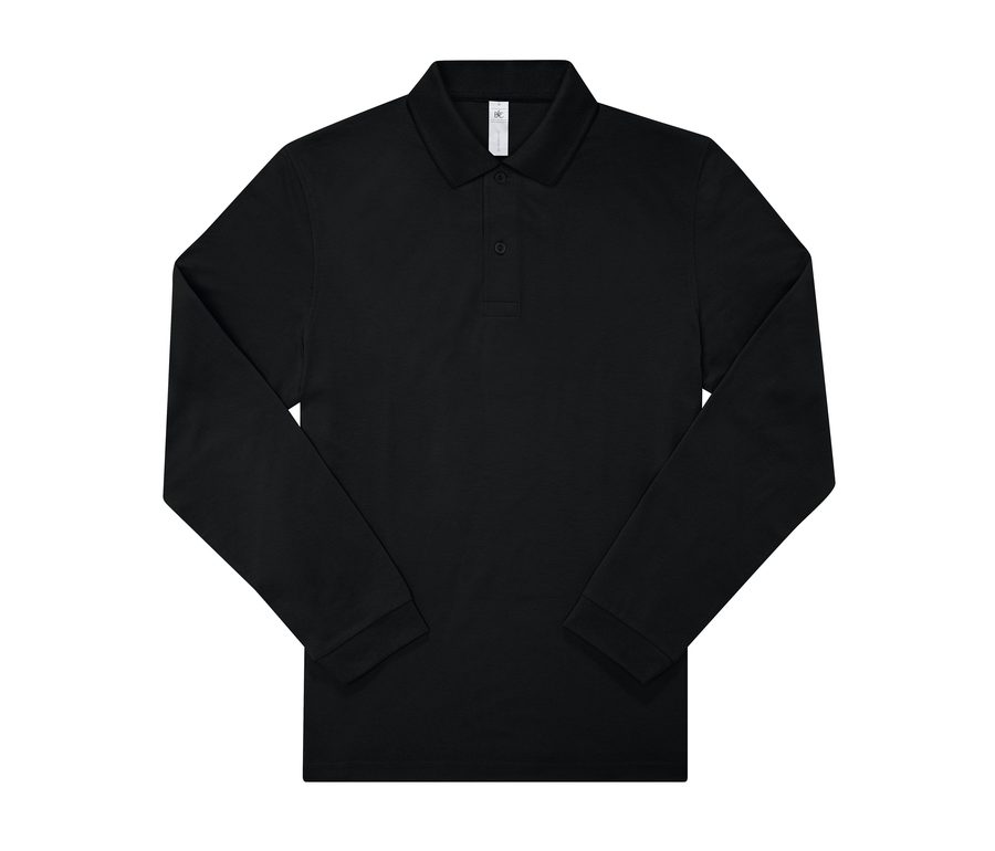 B&C MY POLO 210 LSL — Farbe BLACK