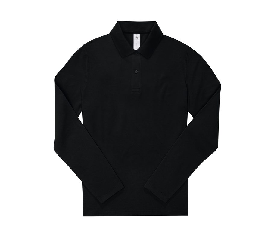 B&C MY POLO 180 LSL/WOMEN — Farbe BLACK