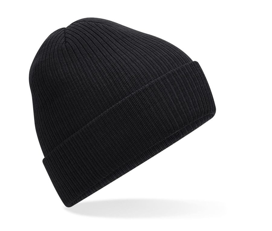 POLYLANA® RIBBED BEANIE — Farbe BLACK