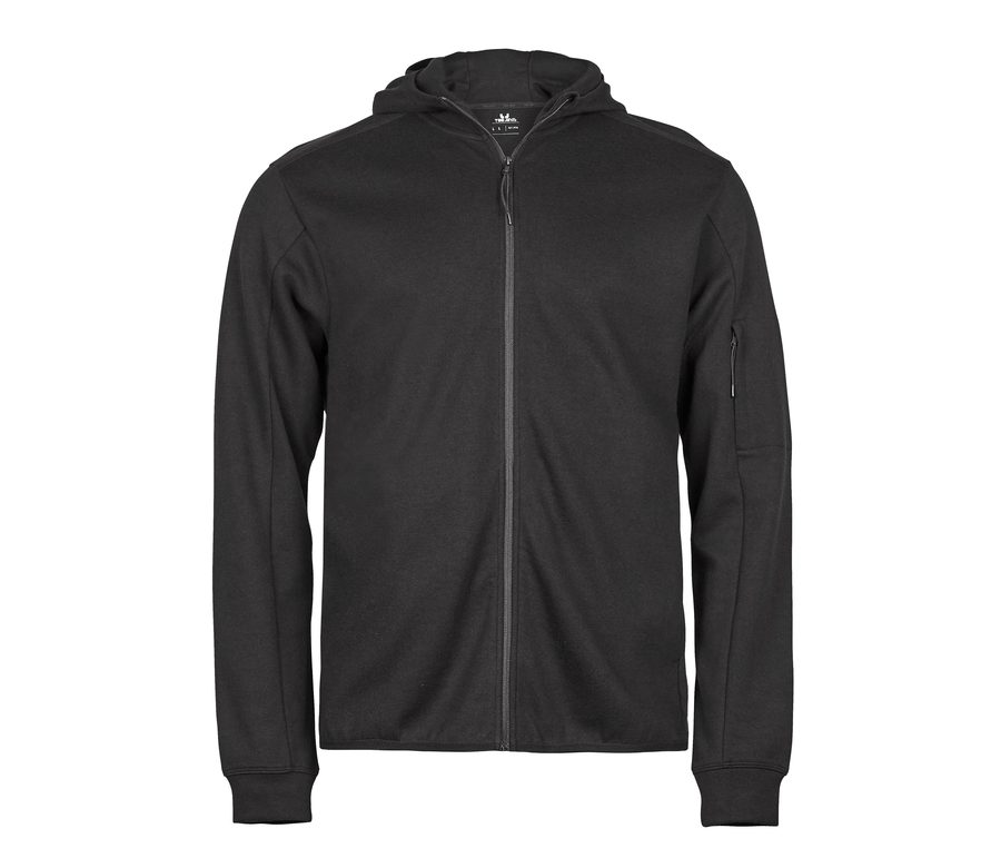 ATHLETIC HOODED FULL ZIP SWEAT — Farbe BLACK