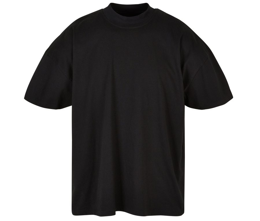 Oversized Mock Neck Tee — Farbe BLACK