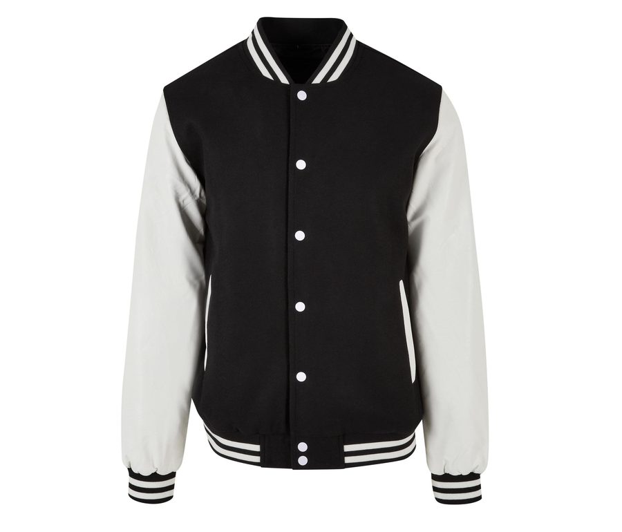 OLDSCHOOL COLLEGE JACKET — Farbe BLACK/WHITE