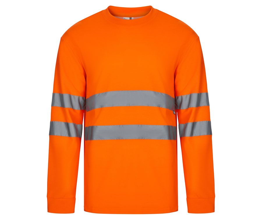 COTON/POLYESTER LS HIGH VISIBILITY T-SHIRT — Farbe FLUO ORANGE