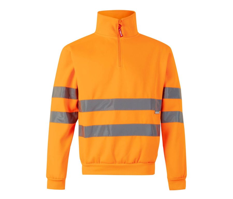 HIGH VISIBILITY 1/4 SWEATSHIRT — Farbe FLUO ORANGE