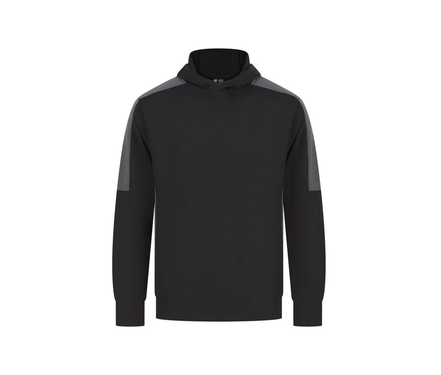 ADULT CONTRAST TEAM HOODIE — Farbe BLACK / GUNMETAL GREY