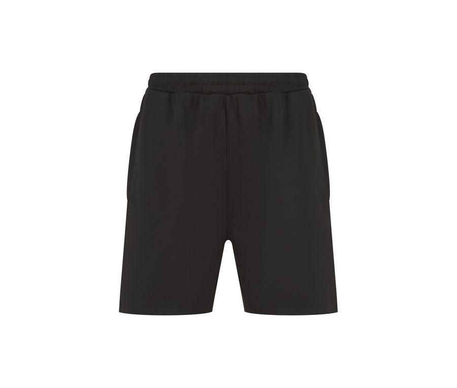 KIDS' KNITTED SHORTS WITH ZIPPED POCKETS — Farbe BLACK
