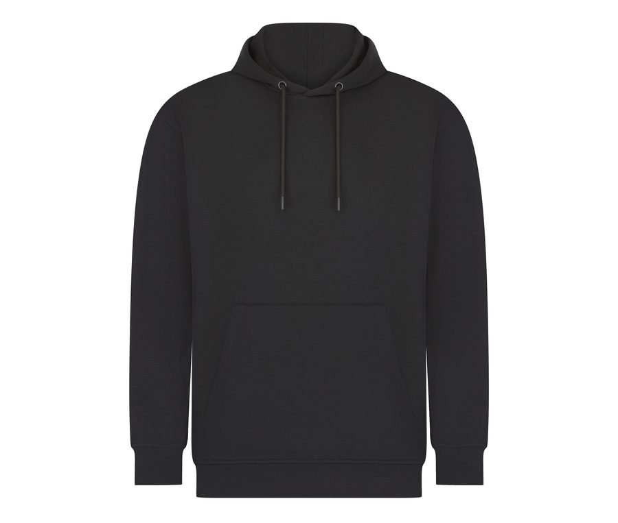 UNISEX SUSTAINABLE FASHION HOODY — Farbe BLACK
