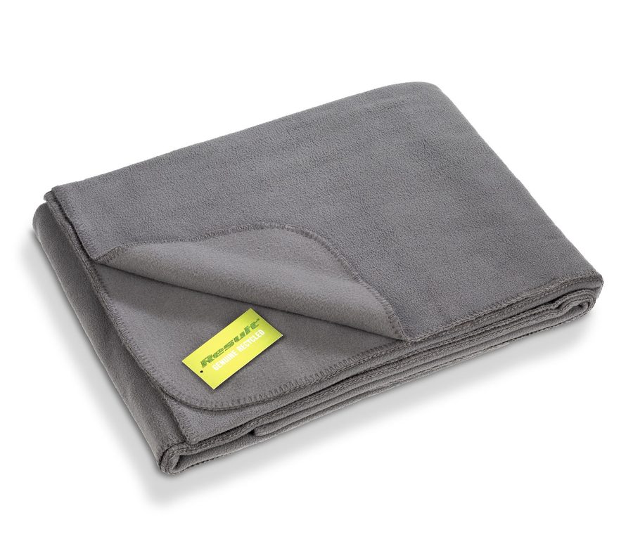 RECYCLED FLEECE BLANKET — Farbe GREY