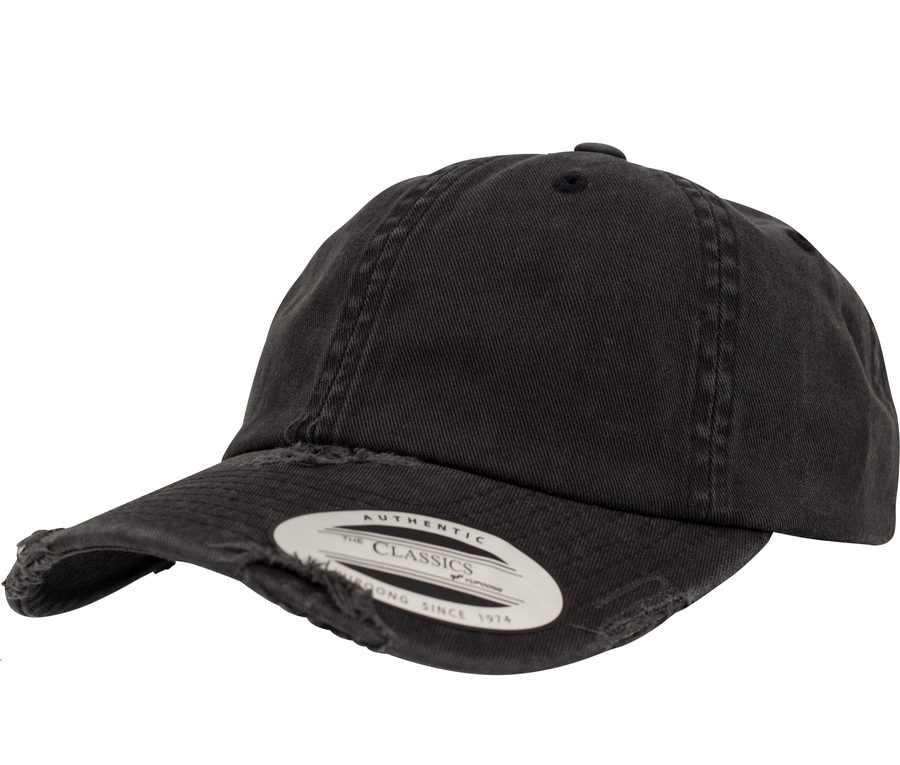 LOW PROFILE DESTROYED CAP — Farbe BLACK