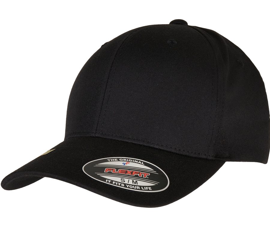 FLEXFIT RECYCLED POLYESTER CAP — Farbe BLACK