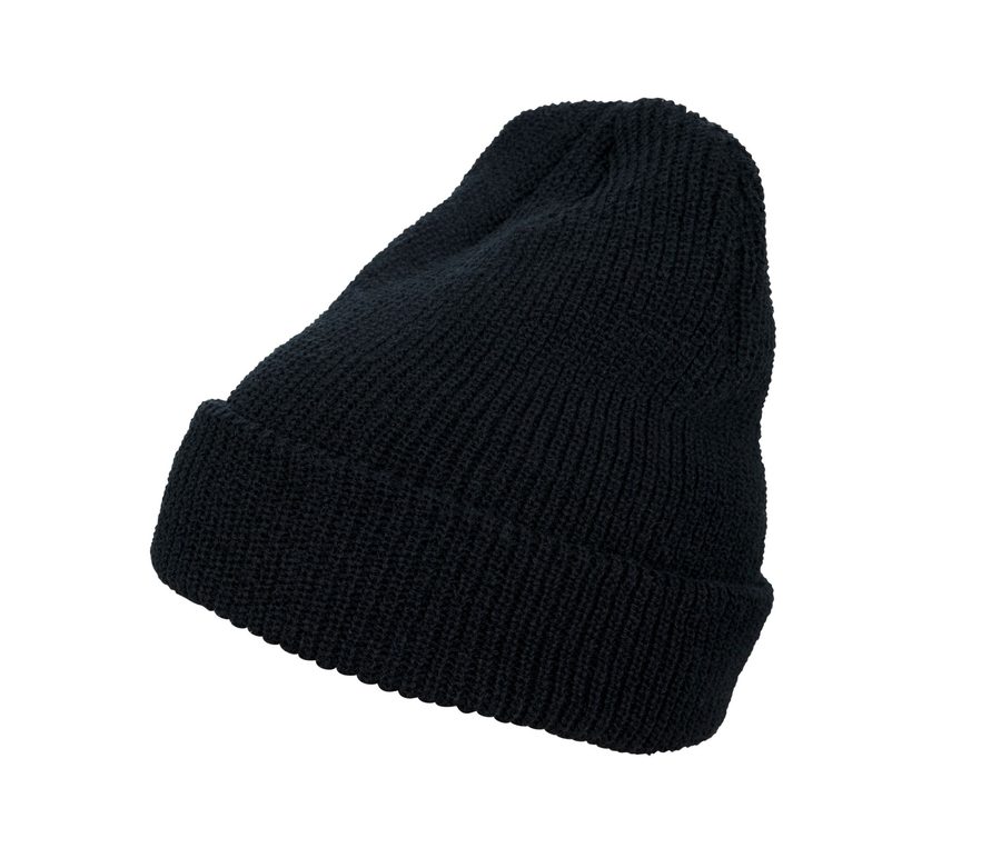 LONG KNIT BEANIE — Farbe BLACK